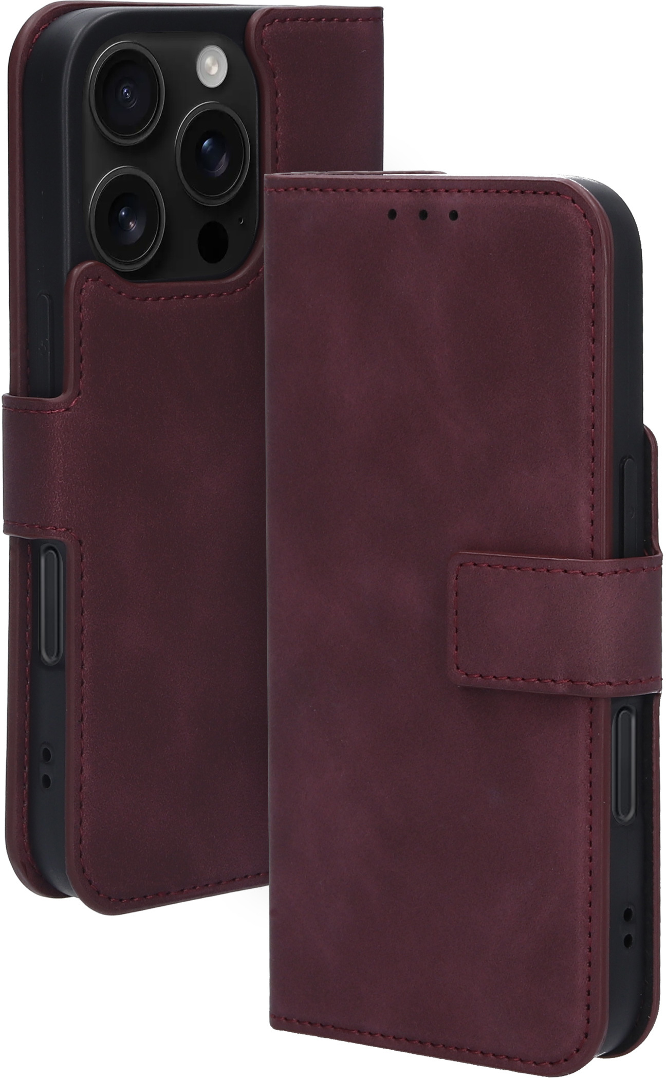 Mobiparts Classic Wallet Case Apple iPhone 16 Pro Velvet Red (MagSafe Compatible)