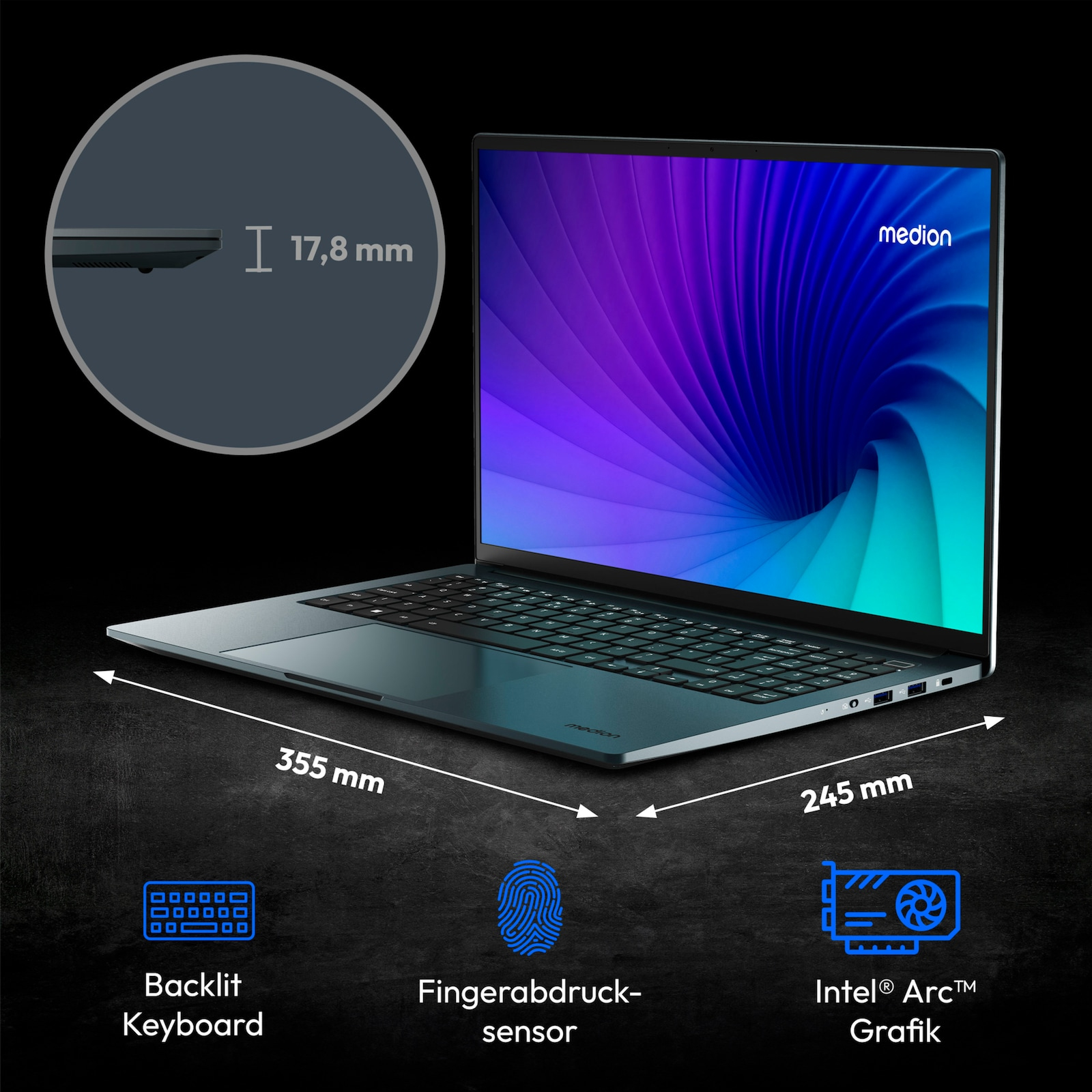 MEDION 30037683 laptop Intel Core Ultra 7 155H – image 2