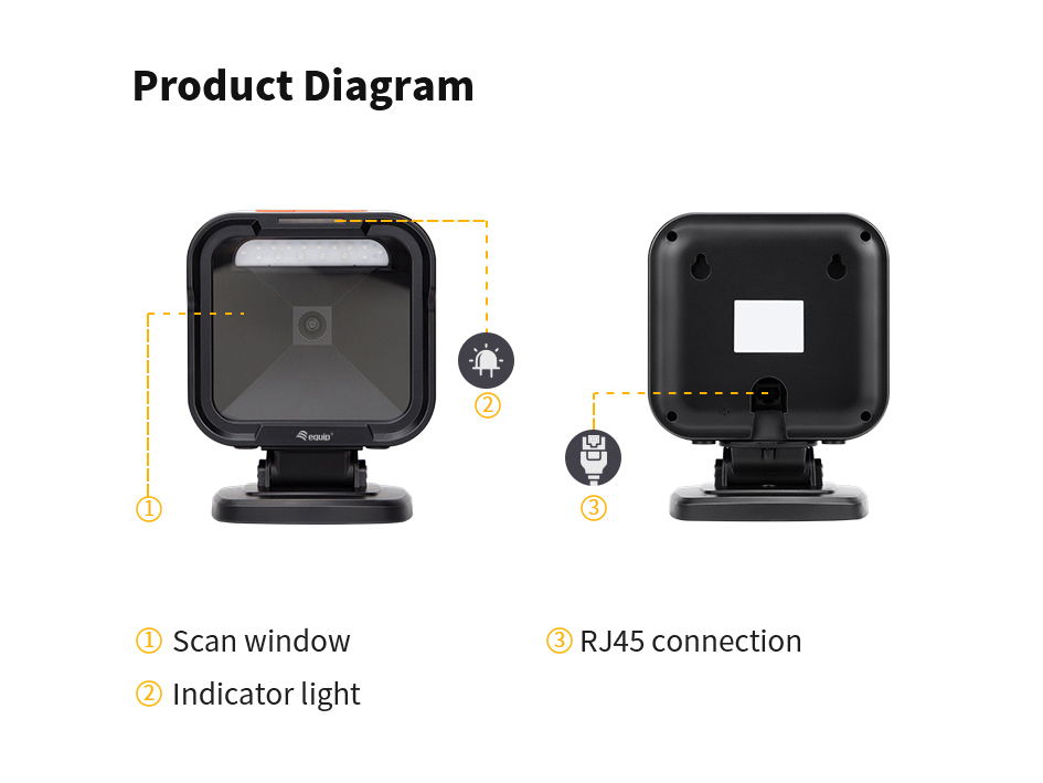 Equip USB 2D Omnidirectional Desktop Barcode Scanner – image 6