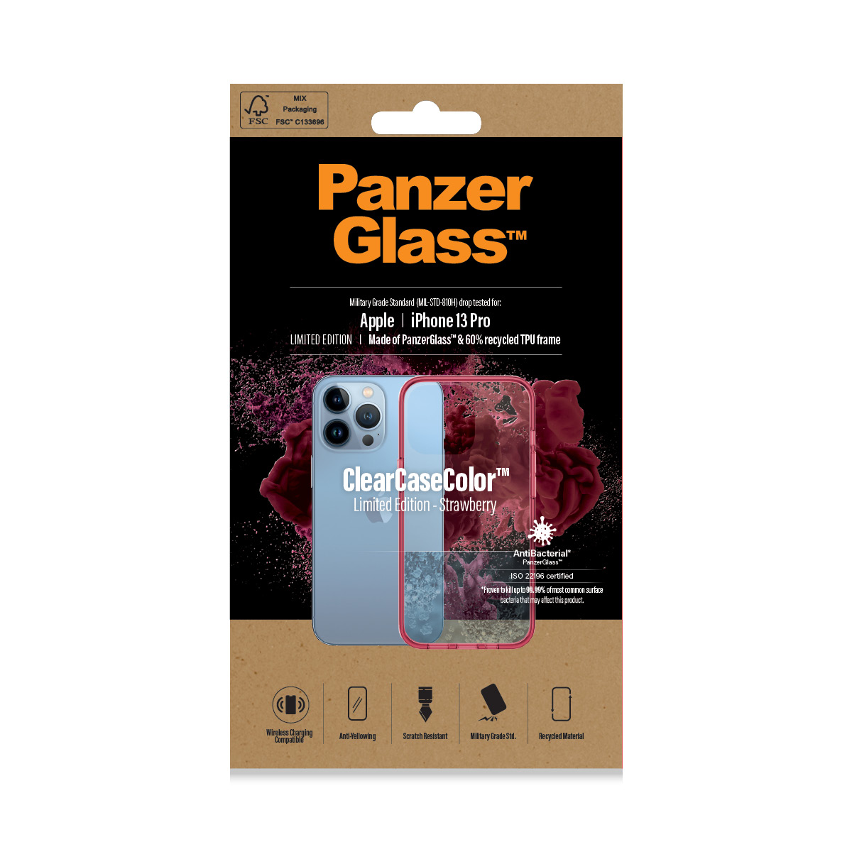 PanzerGlass ® ClearCaseColor™ iPhone 13 Pro - Strawberry – image 2