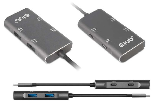 CLUB3D USB Gen2 Type C to 2x USB A + 2x USB C Data Hub – image 2