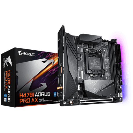 GIGABYTE H470I AORUS PRO AX материнская плата Intel H470 LGA 1200 (Socket H5) Mini ITX