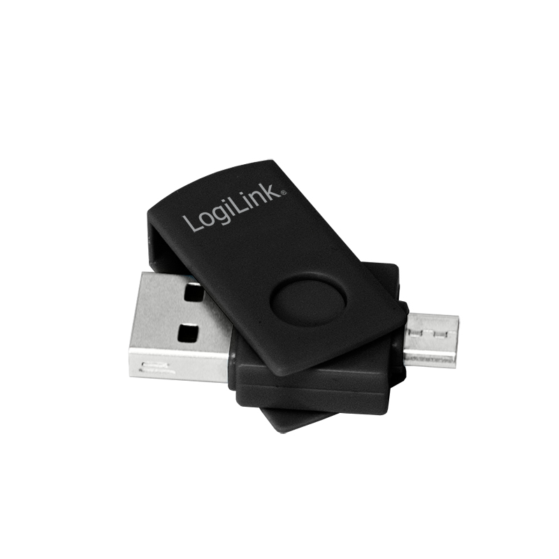 LogiLink AA0068 card reader USB/Micro-USB Black