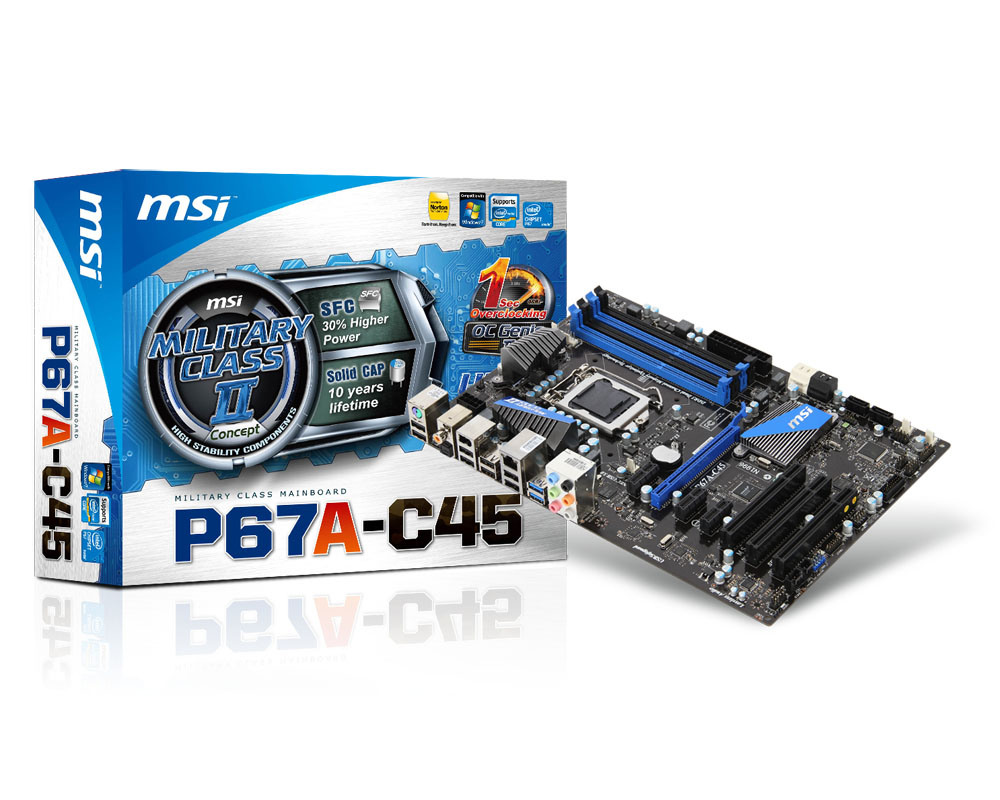 MSI P67A-C45 LGA 1155 (Socket H2) ATX – image 1