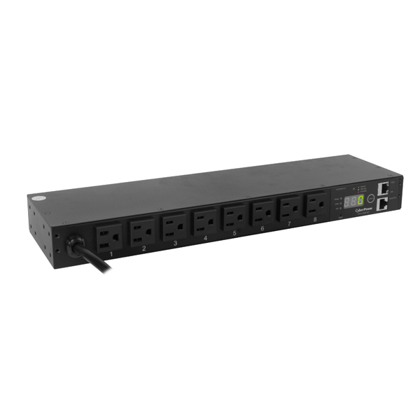 CyberPower PDU15M8FNET power distribution unit (PDU) 8 AC outlet(s) 1U Black – image 2