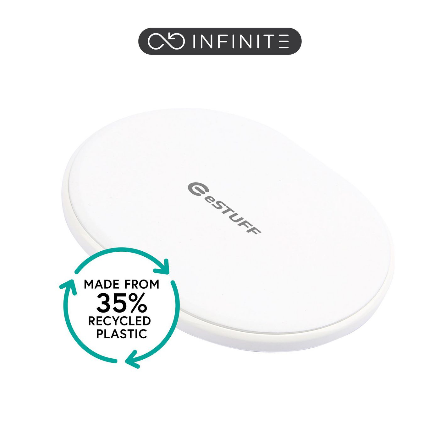 eSTUFF ES638003 mobile device charger Smartphone White USB Wireless charging Indoor – image 1