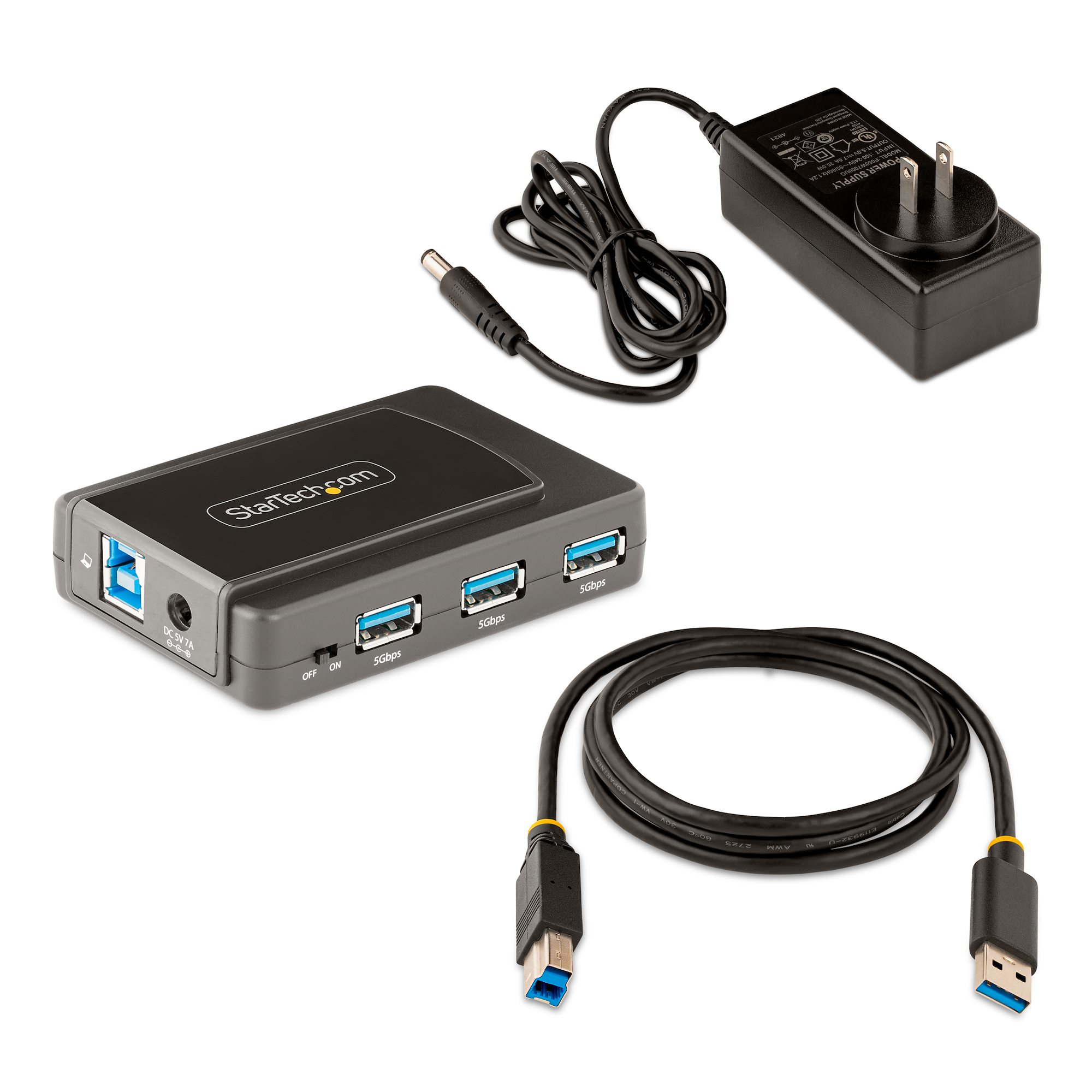 StarTech.com 7-Port USB Hub - USB 3.0 5Gbps - USB-A to 7x USB-A - Compact Self Powered USB-A Hub w – image 9