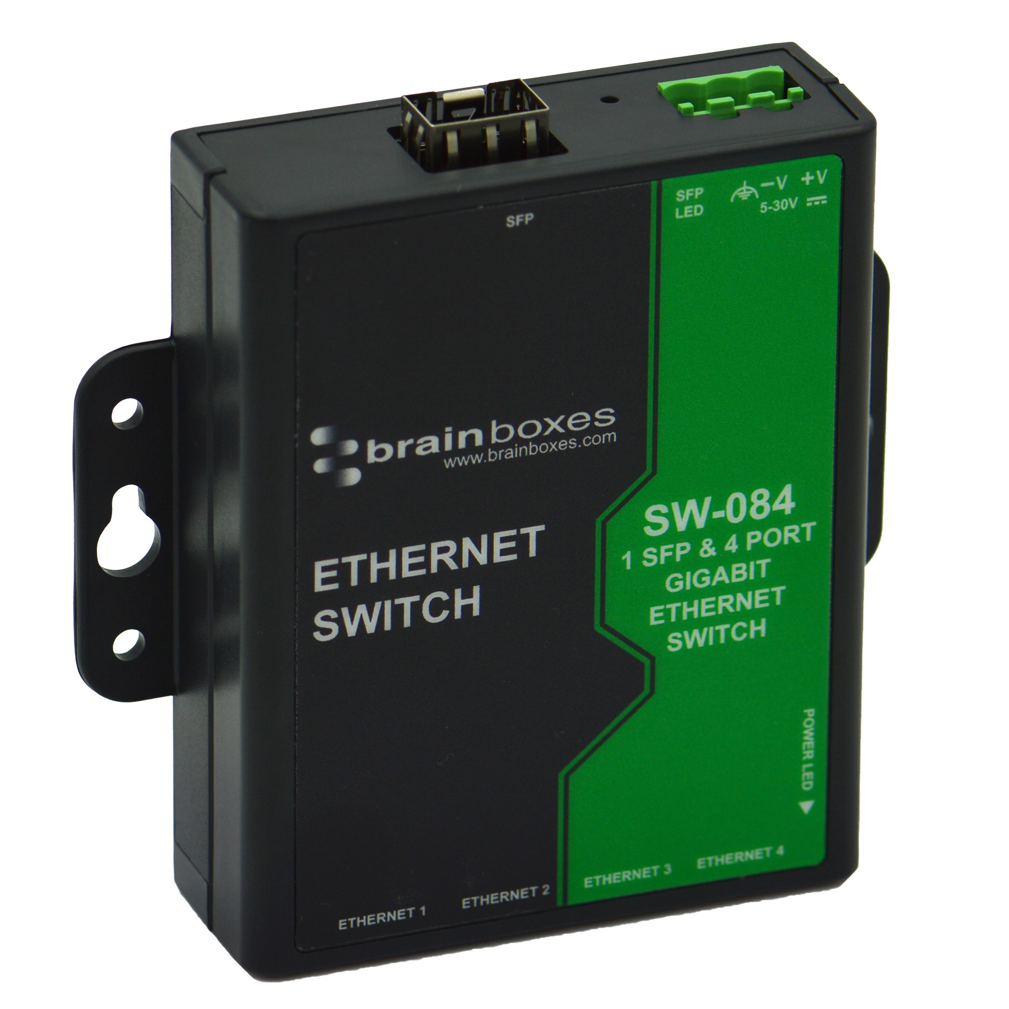 Brainboxes Light Industrial 1 SFP & 4 Port Gigabit Ethernet Switch – image 3