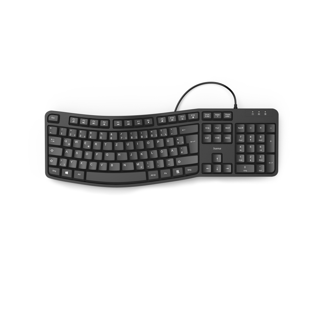 Hama EKC-400 keyboard Office USB QWERTZ German Black – image 2