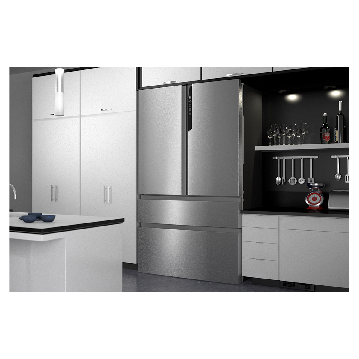 Haier HB25FSSAAA side-by-side refrigerator Freestanding – image 7