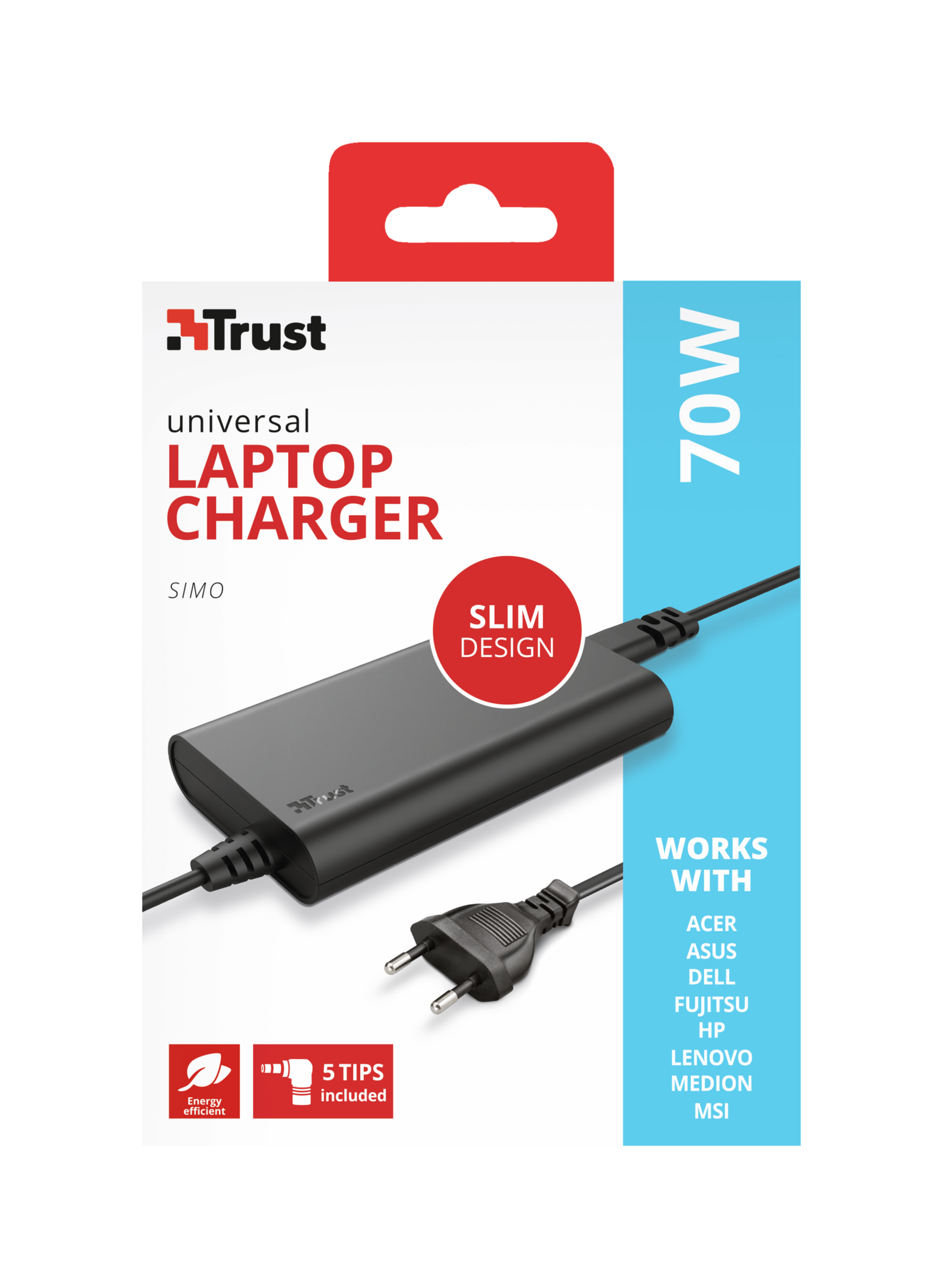 Trust Simo Laptop Black AC Indoor – image 5