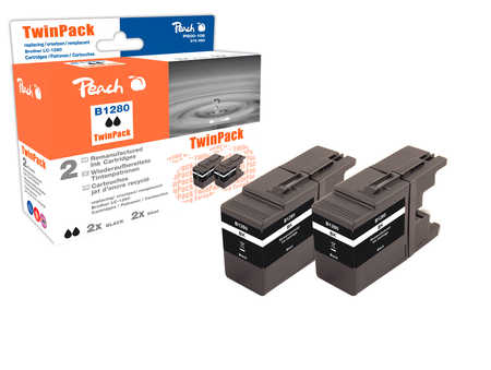 Peach 318845 ink cartridge 2 pc(s) Compatible Black
