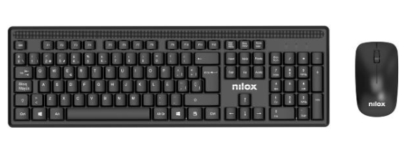 Nilox NXKMWE011 keyboard Mouse included Office RF Wireless Spanish Black – image 1