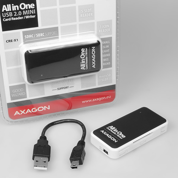 Axagon CRE-X1 external 5-slot reader of memory cards – image 4