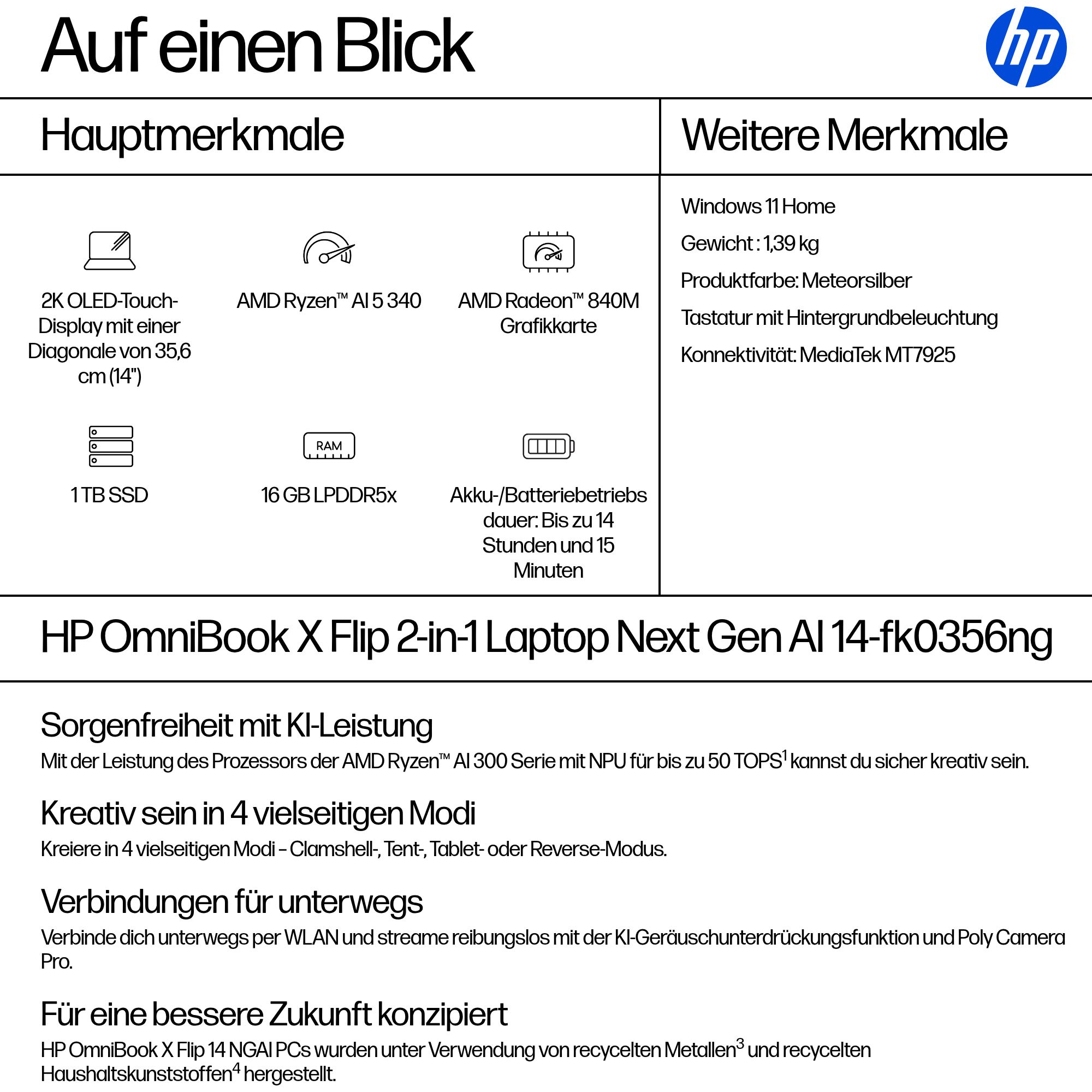OmniBook X Flip Next Gen AI 14-fk0356ng