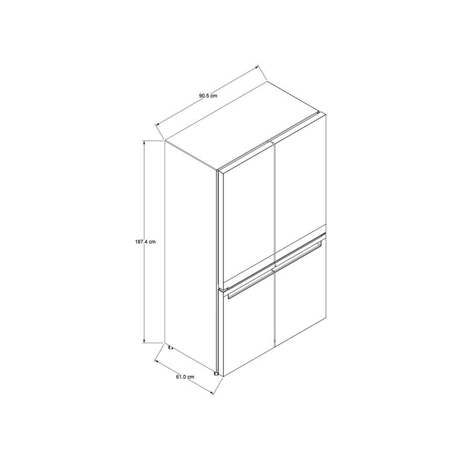 Whirlpool WRQ551NJZ side-by-side refrigerator Freestanding Silver – image 7