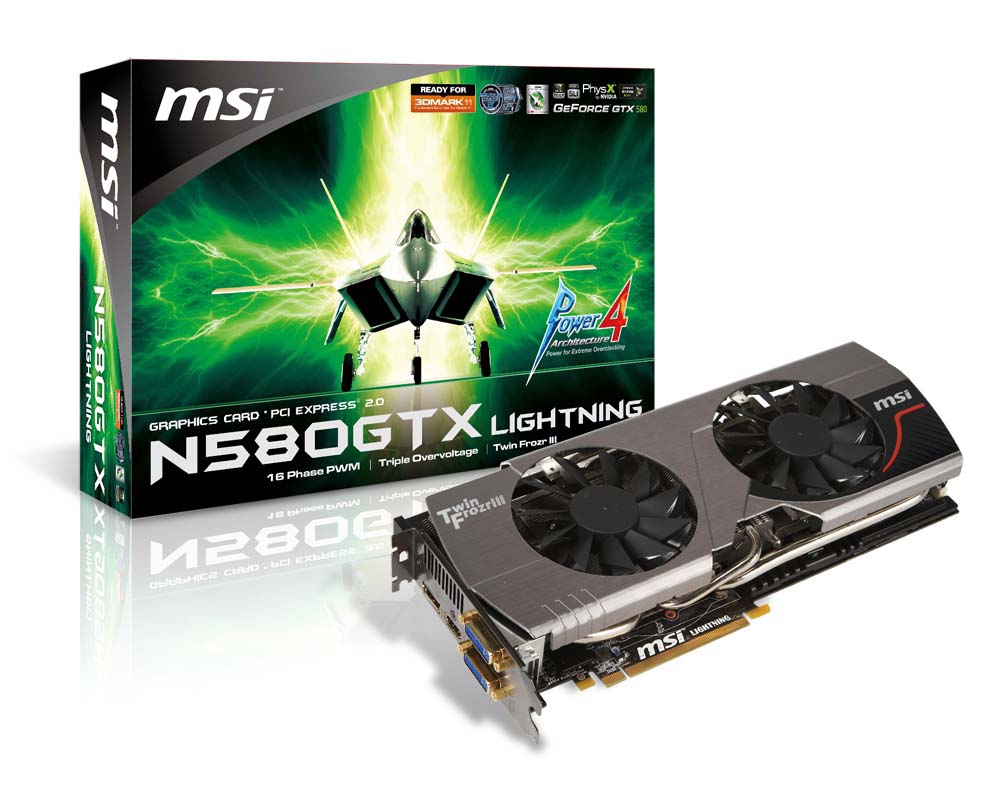 MSI LIGHTNING 912-V256-003 graphics card NVIDIA GeForce GTX 580