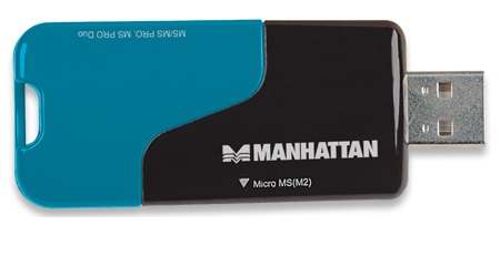 Manhattan 101707 card reader USB 2.0 Black, Blue – image 3