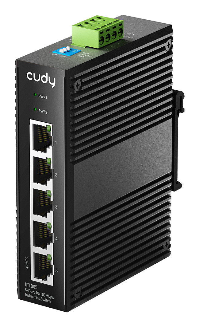 Cudy IF1005 network switch Unmanaged Fast Ethernet (10/100) Black – image 1