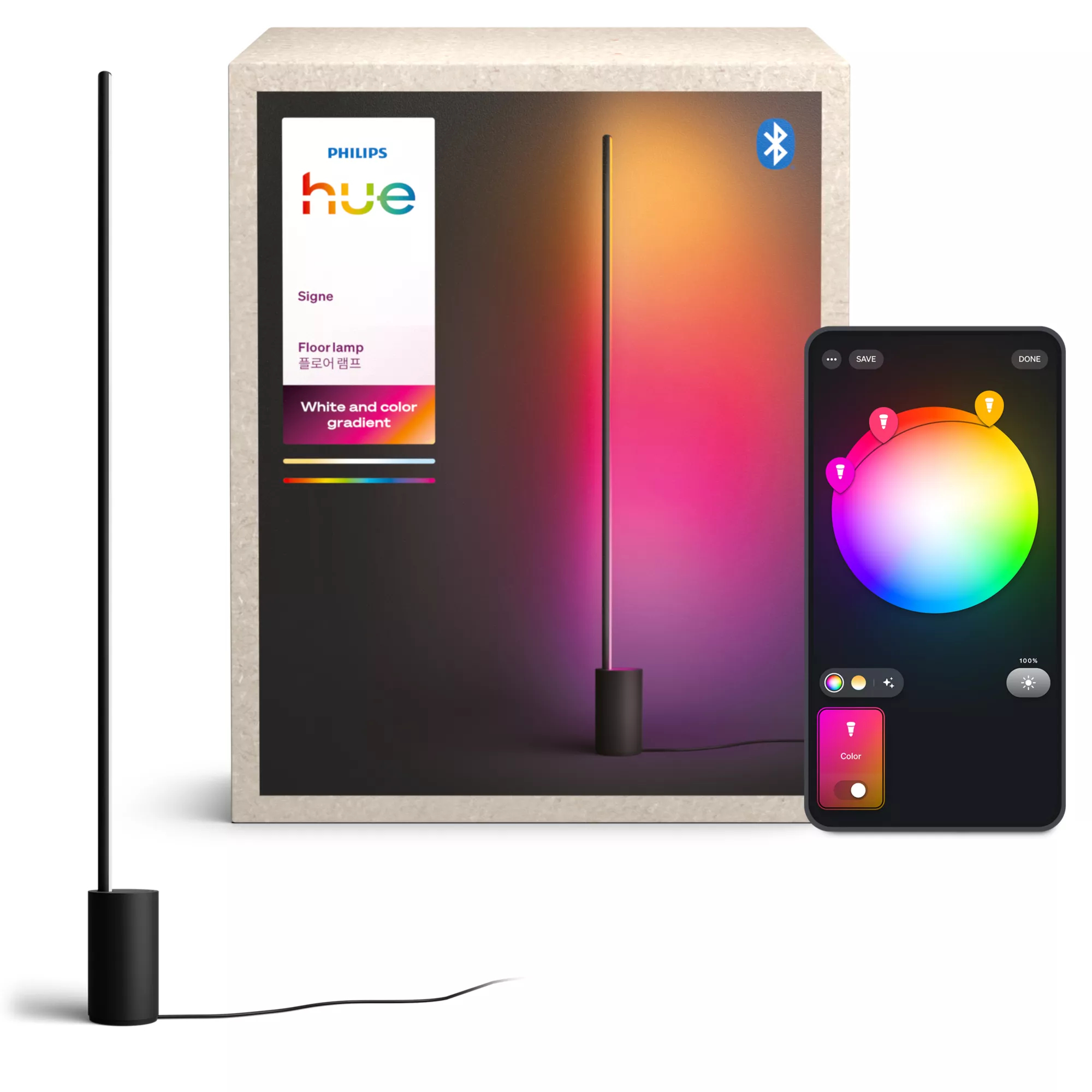 Philips by Signify Philips Hue White and colour ambience 8719514470040 smart lighting Smart floor lighting Bluetooth/Zigbee – image 3