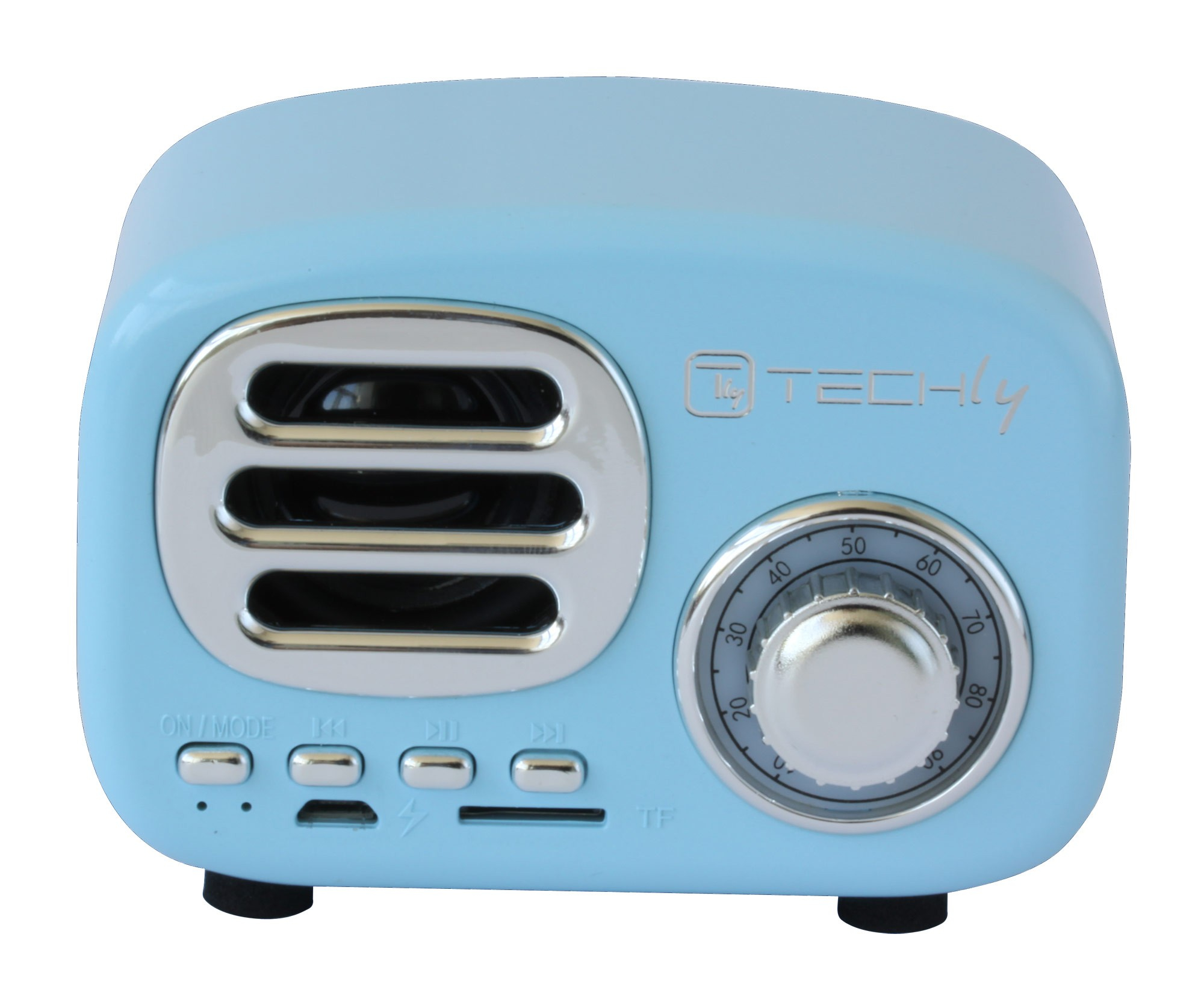 Techly ICASBL12BLUE portable/party speaker Blue, Silver