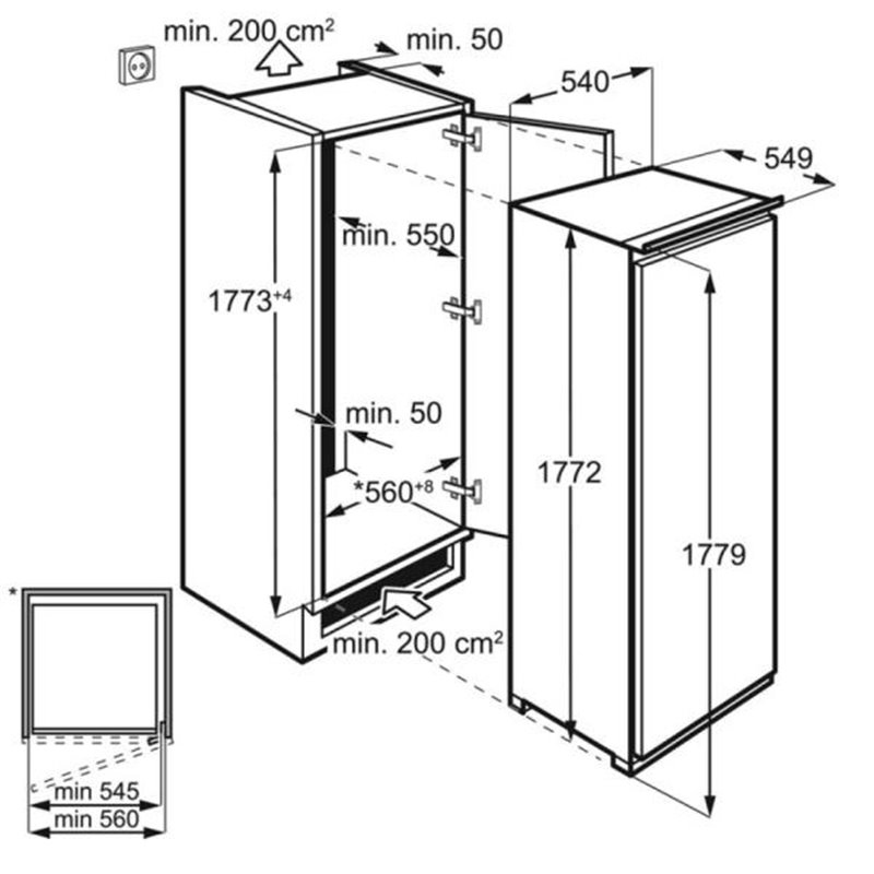 Electrolux EFS3DF18S combi-fridge Built-in – image 2