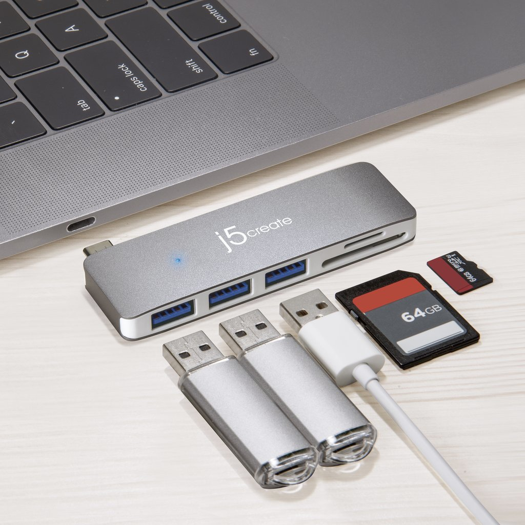 j5create JCD348 laptop dock/port replicator Silver – image 3
