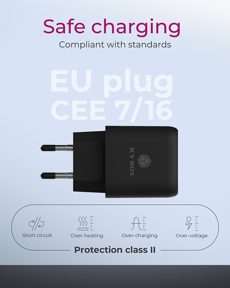ICY BOX IB-PS102-PD Universal Black AC Fast charging Indoor – image 7
