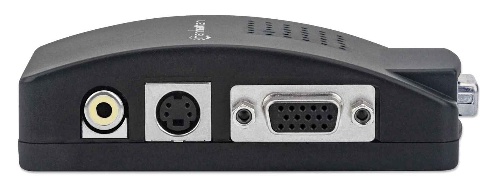 Manhattan MH PC TV Converter, HD15-female/RCA-female and S-Video-female and HD15-female, Silver, Retail Box – image 5