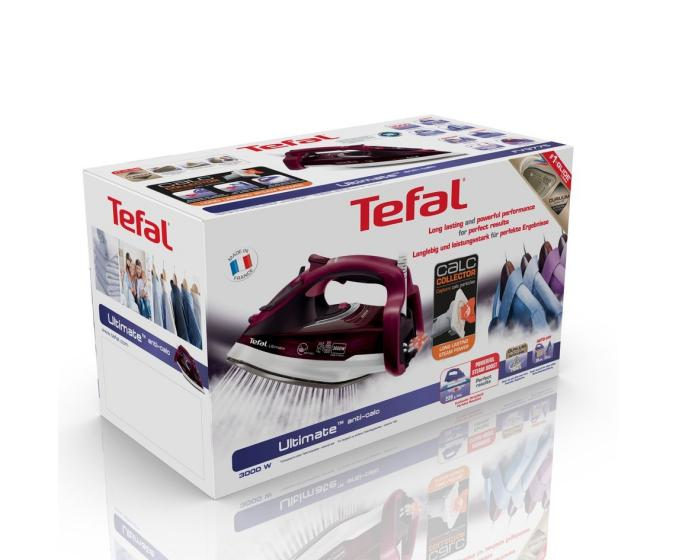 Tefal Ultimate Anti-Calc FV9775 iron Dry & Steam iron Durilium Autoclean soleplate – image 5