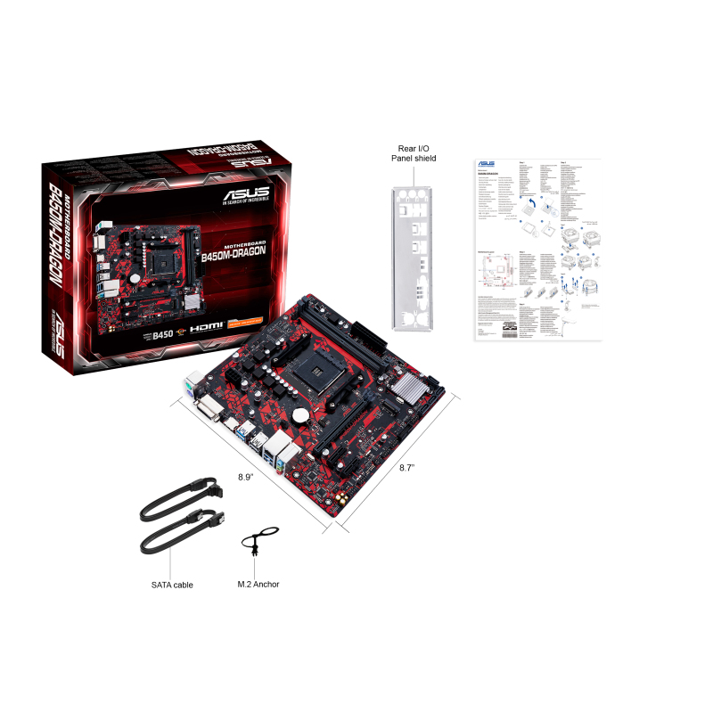 ASUS B450M-DRAGON motherboard AMD B450 Socket AM4 micro ATX – image 6