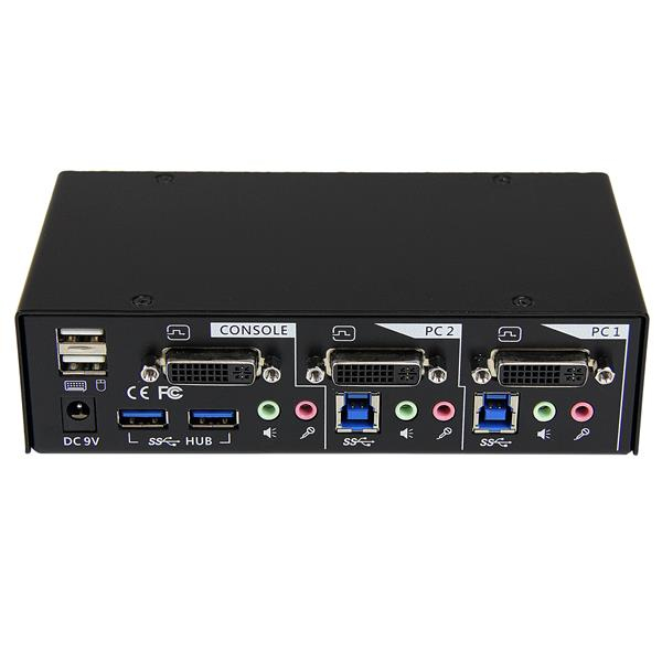 StarTech.com 2 Port SuperSpeed USB 3.0 Dual Link DVI KVM Switch with Audio and Cables – image 3