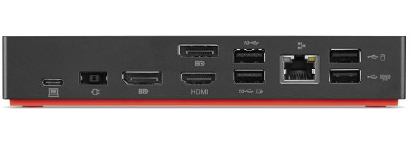 Lenovo 40AS0090TW laptop dock/port replicator Wired USB 3.2 Gen 1 (3.1 Gen 1) Type-C Black – image 2