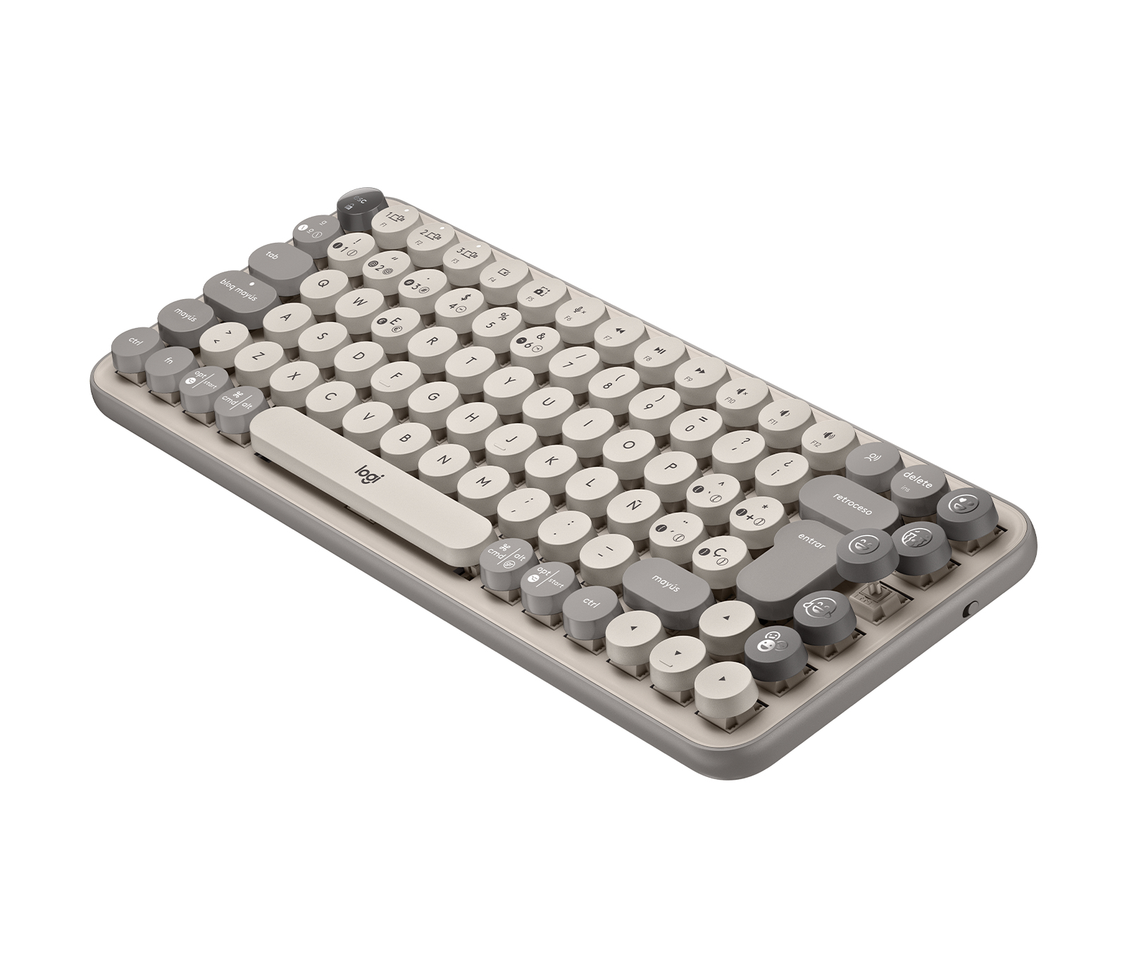 Teclado Logitech Pop Keys - Inalámbrico - Bluetooth - Inglés - Multimedia - Gris - 920-011518 Teclado Logitech Pop Keys - Inalámbrico - Bluetooth - Inglés - Multimedia - Gris - 920-011518