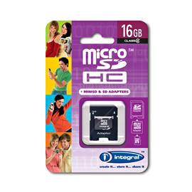 Integral 16GB microSDHC + SDHC Adapter