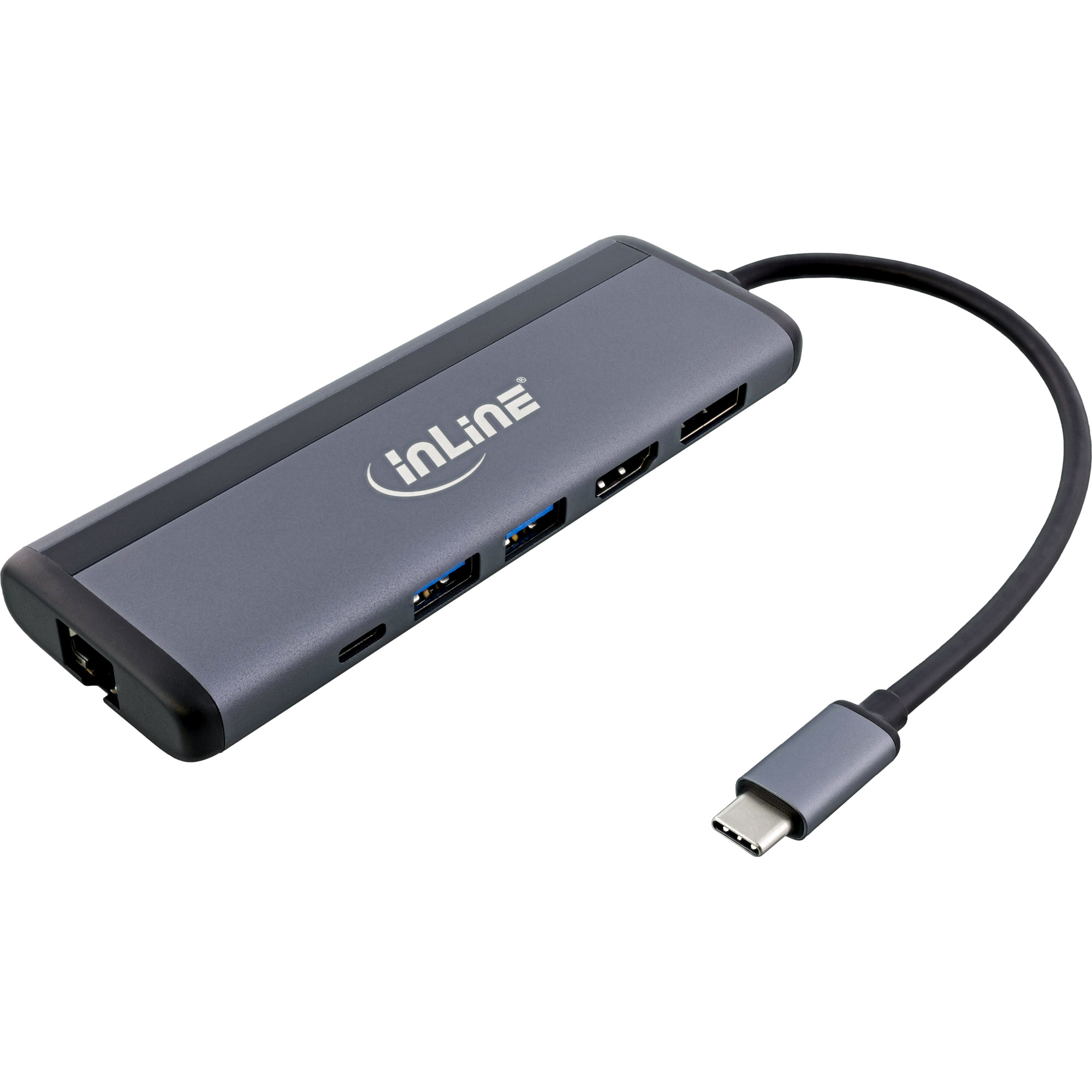 InLine 8-in-1 USB-C Multihub, HDMI, DP, USB 3.2, PD 3.0