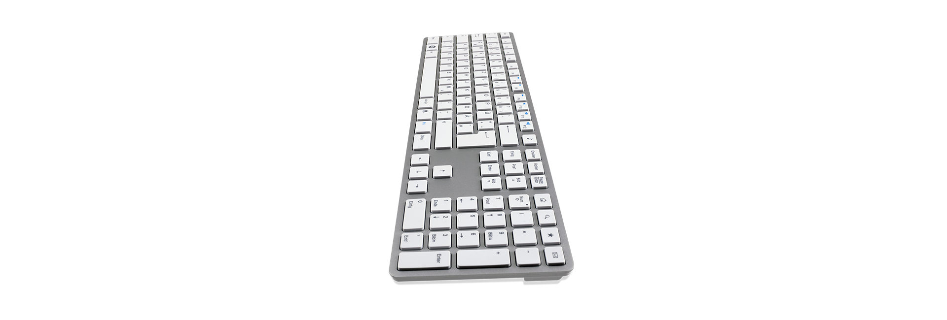 KeySonic KSK-8021U keyboard Universal USB German Silver, White – image 2
