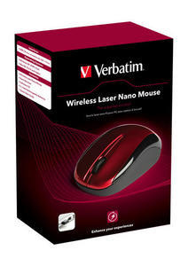 Verbatim Wireless Laser Nano Mouse - Red – image 2