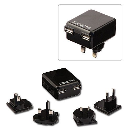 Lindy 73355 mobile device charger Universal Black USB Indoor