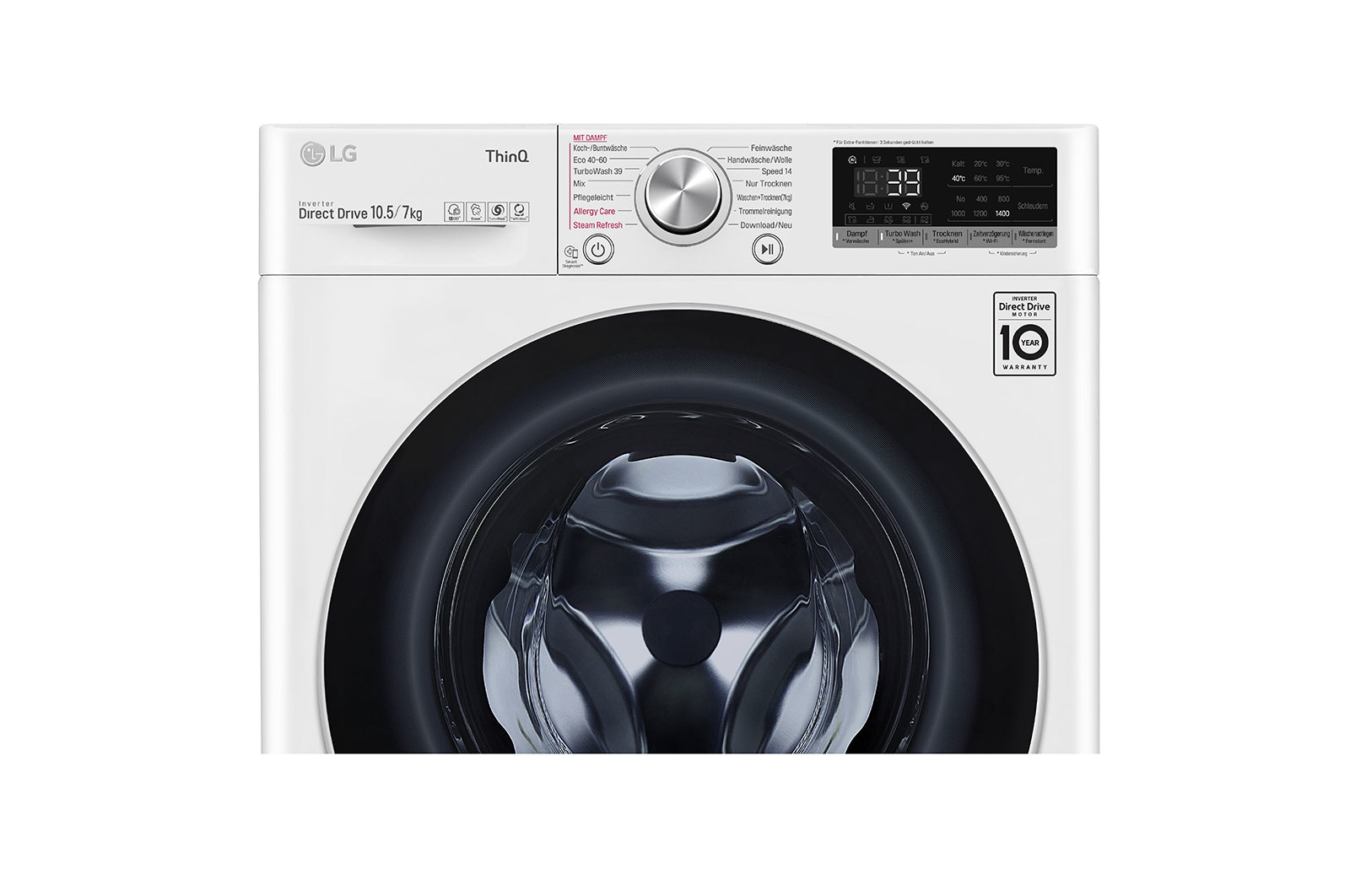 LG V7WD107H2E washer dryer Freestanding Front-load White – image 4