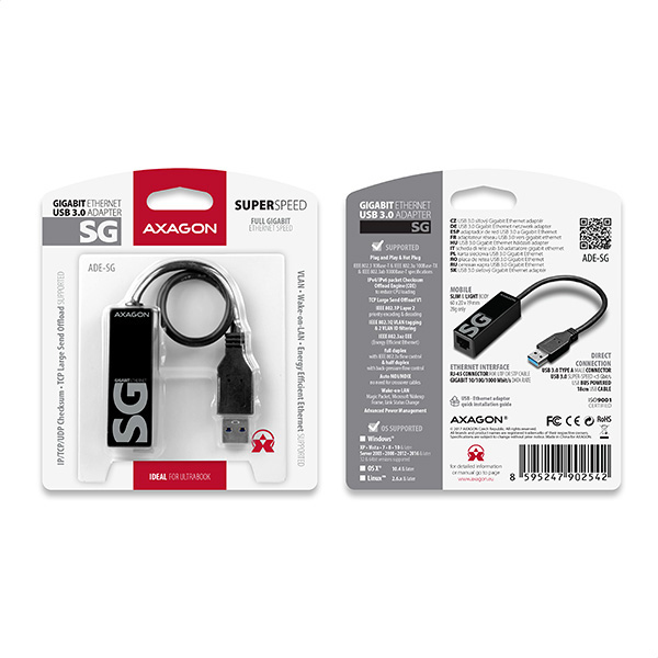 Axagon ADE-SG network card Ethernet 1000 Mbit/s – image 5