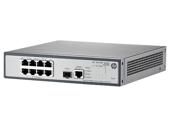 HP 1910-8G Managed L3 Gigabit Ethernet (10/100/1000) 1U Black – image 2