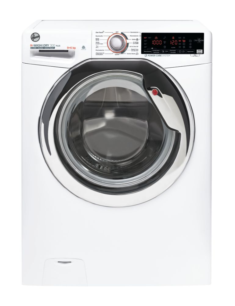 Hoover H-WASH 300 PLUS H3DSQ496TAMCE-84 washer dryer Freestanding Front-load White – image 1