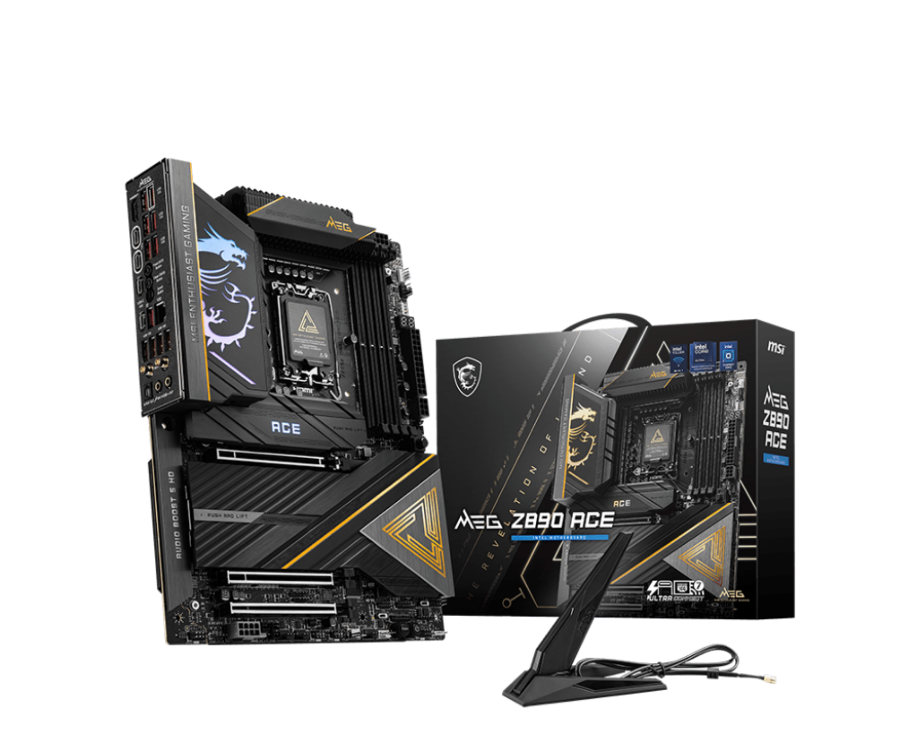Tarjeta Madre MSI MEG Z890 ACE - Socket LGA 1851 - 4x DDR5 - 4800/6400(OC)9200(OC) MT/s - HDMI - DisplayPort - ATX - MEG Z890 ACE
