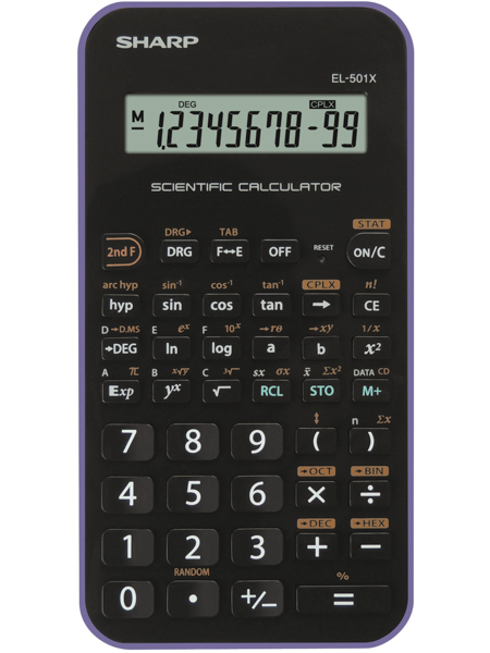 Sharp EL-501X calculadora Bolsillo Calculadora científica Negro, Violeta