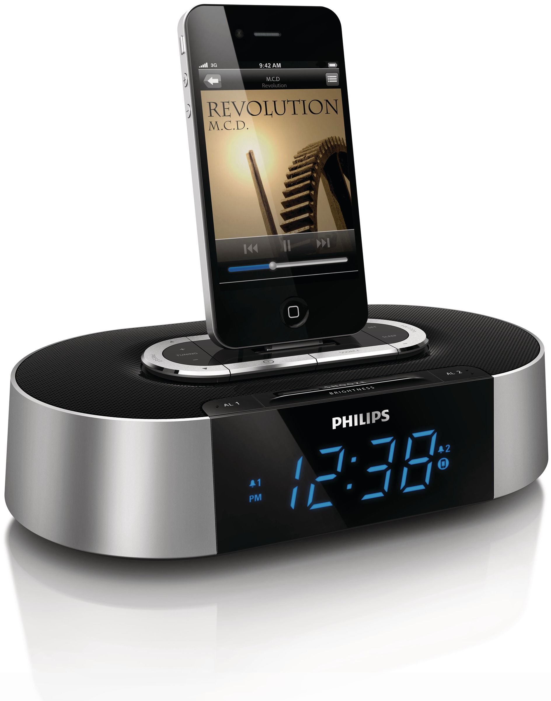 Philips AJ7030D/37 radio Clock Digital Black, Silver – image 2