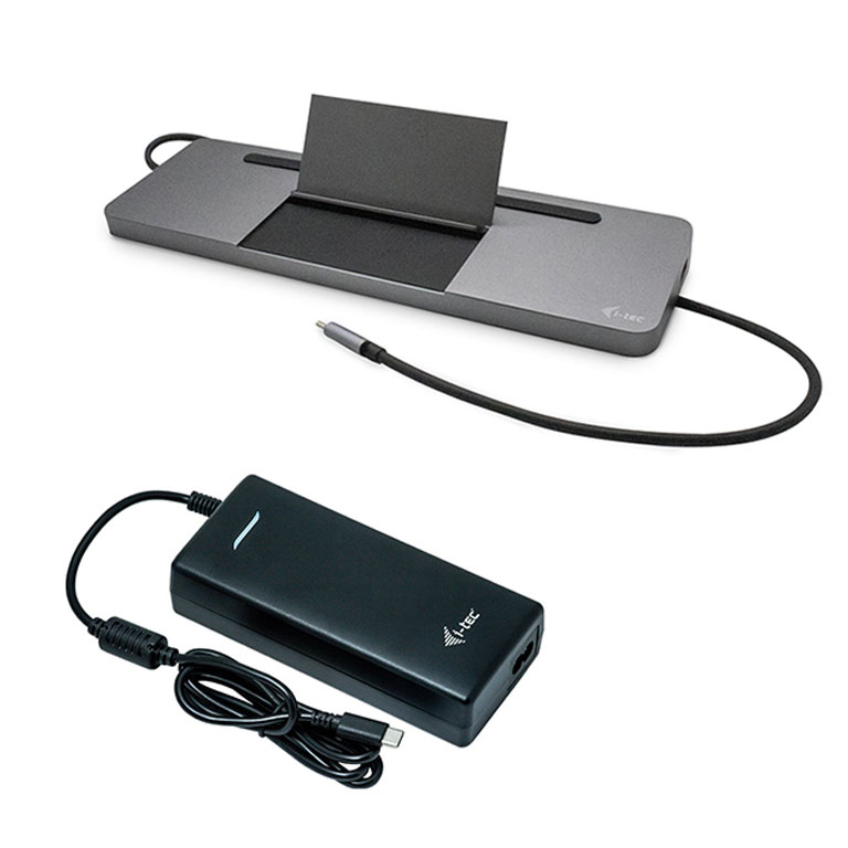 i-tec Metal USB-C Ergonomic 4K 3x Display Docking Station with Power Delivery