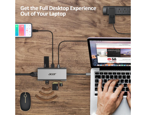 Acer HP.DSCAB.001 laptop dock/port replicator USB 3.2 Gen 1 (3.1 Gen 1) Type-C Silver – image 3