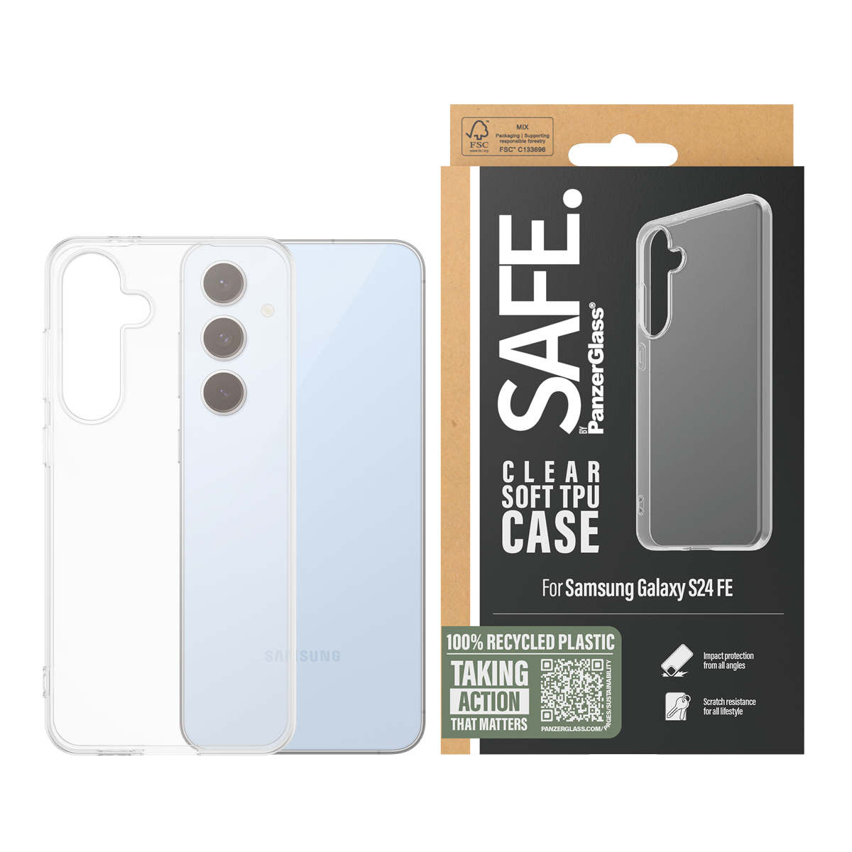 PanzerGlass SAFE. by PanzerGlass® TPU Case Transparent Samsung Galaxy S24 FE – image 2