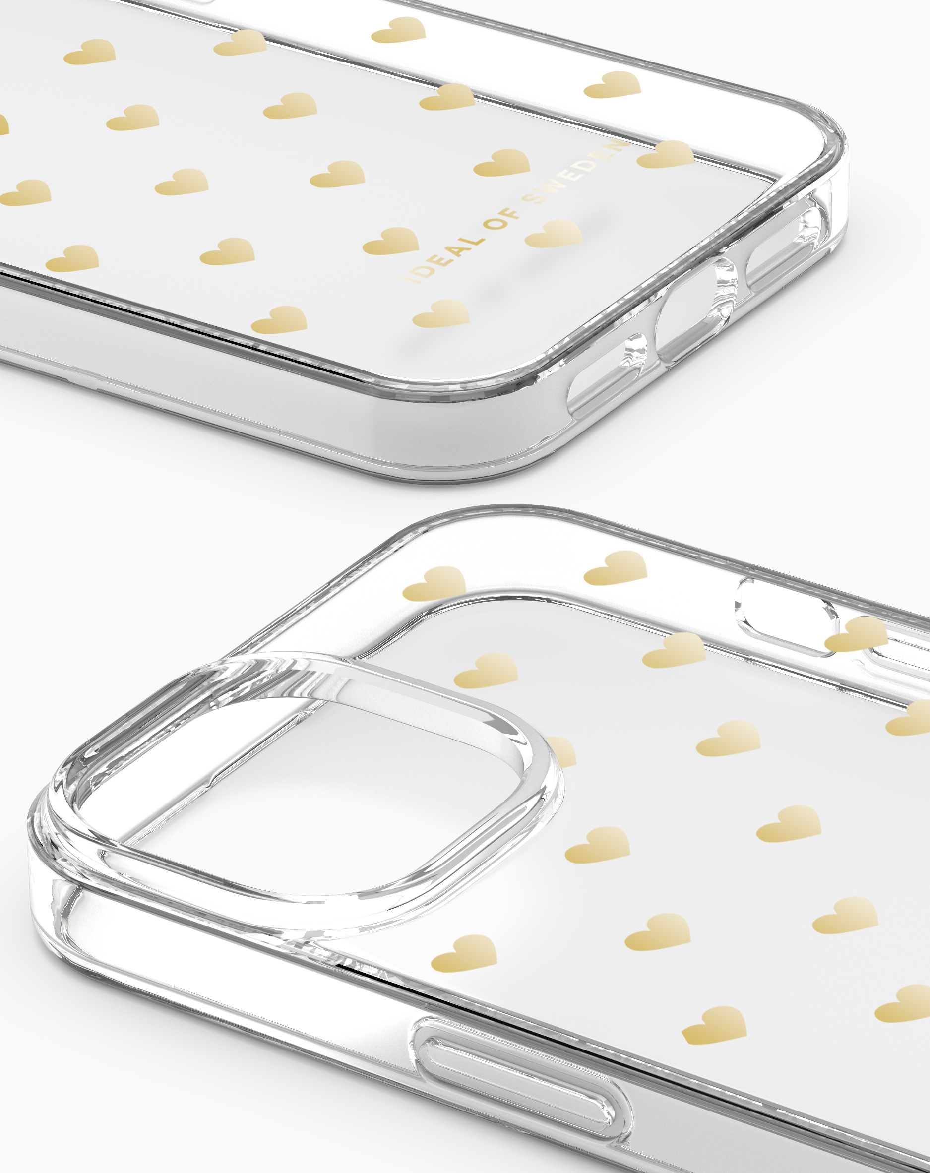 iDeal of Sweden Clear Case iPhone 13 / 14 Golden Hearts – image 3
